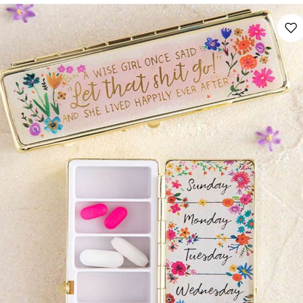 NEW “a wise girl once said” pill organizer - Picture 2 of 6
